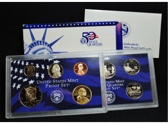 2003-S US Proof Set With STATE QUARTERS In Plastic Holder & Original Box  (wmg8)