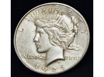 1926-S Peace Dollar 90 Percent Silver UNCIRCULATED Lustrous (Habr7)