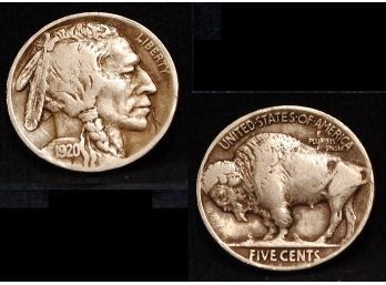 1920 Buffalo Nickel EARLY DATE!! VF Super Nice Coin!  (6ort9)