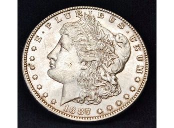 1887 Morgan Silver Dollar 90 Percent Silver BU Uncirculated Better Date SUPERB COIN! (7grb6)