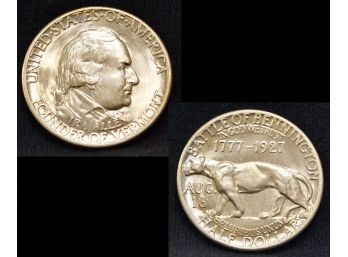 1927 Vermont Commemorative 90 Percent Silver Half Dollar BU Proof-Like GEM!! WOW (2uxr7)