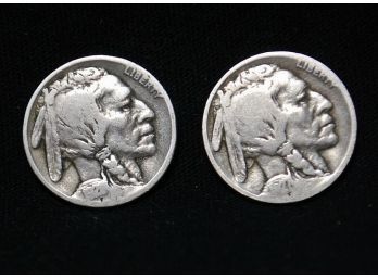 Lot Of 2 1927 & 1926 Buffalo Nickel FULL DATE US Coin 5C (gh)