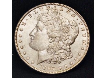 1887 Morgan Silver Dollar 90 Percent Silver BU Uncirculated Better Date NICE  (1ccx7)