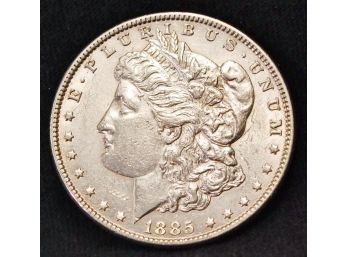 1885 Morgan Silver Dollar 90 Percent Silver Uncirculated FULL CHEST Feathering NICE (1opm5)