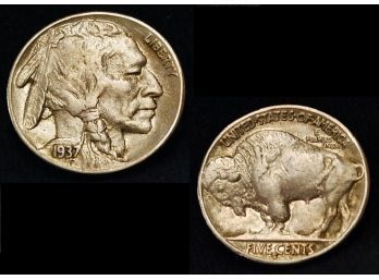 1937-S Buffalo Nickel GEM BU FULL BOLD HORN! Luster WOW  (1hba7)
