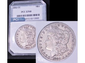 1884-CC  CARSON CITY Morgan Silver Dollar PCI Graded XF-40 Scarce Date! Nice!! (1nvc9)