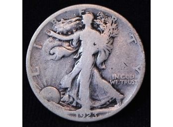 1923-S Walking Liberty Silver Half Dollar BETTER DATE! (2far5)