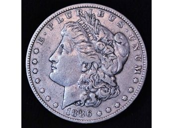 1886-O Morgan Silver Dollar KEY DATE!  VF Plus!  (2bbc4)