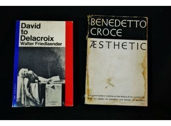 2 Rare Fine Art Books DAVID TO DELACROIX Friedlaender & AESTHETIC Croce
