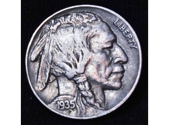 1935 Buffalo Nickel XF PLUS FULL HORN Superb Coin!  (68av5)