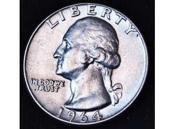 1964 Washington Silver Quarter BU NICE!! (98bev)