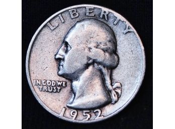 1952-D  Washington Silver Quarter  (dpt76)