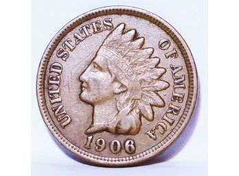 1906 Indian Head Cent / Penny VF Plus / XF  Nice! (9ajc7)