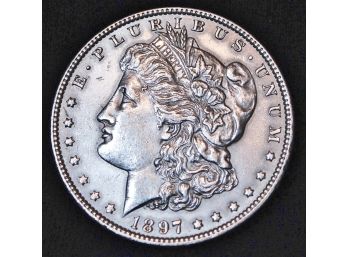 1897 Morgan Silver Dollar BU NICE! (4zeb9)