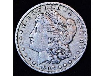 1900-O  Morgan Silver Dollar VF Plus  NICE (5bar3)