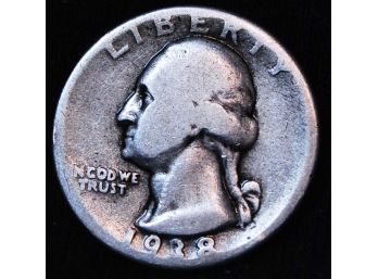 1938  Washington Silver Quarter  (yur33)
