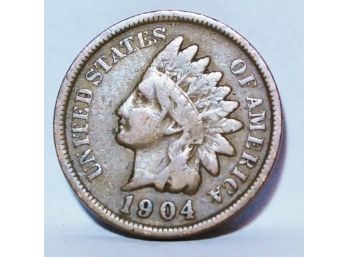 1904 Indian Head Cent / Penny VF  Nice! (81abc)
