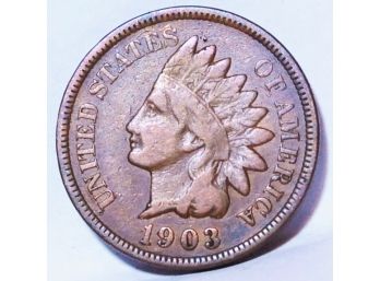 1903 Indian Head Cent / Penny VF Plus Nice! (8dcs2)