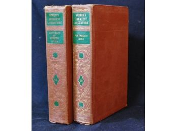 Lot Of 2 Spencer Classics 1947 Plutarch's Lives / Last Days Of Pompeii BOOKS