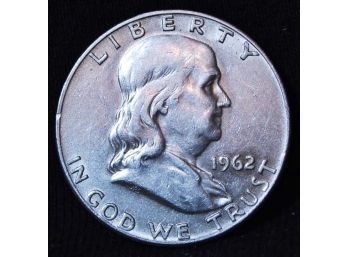 1962-D Franklin Silver Half Dollar SUPER! AU   (2chp7)