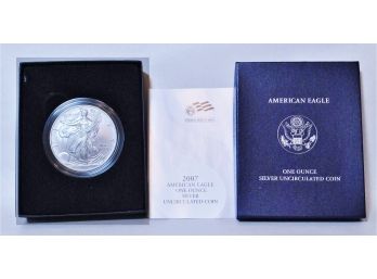 2007-W American Silver Eagle UNCIRC In Presentation Box (1ave5)
