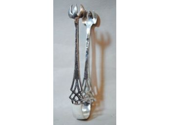 Antique STERLING SILVER Sugar Tongs By RLB Rodgers Lunt & Bowlen