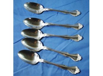5 Westmorland Estate STERLING Silver Flatware Spoons GEORGE & MARTHA A