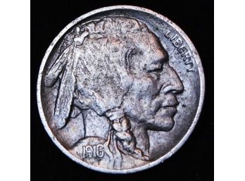 1916 Buffalo Nickel FULL HORN XF Superb Coin! EARLY DATE! WOW (fsb84)