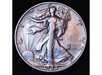 1944-S Walking Liberty Silver Half Dollar Nice! (7xyr9)