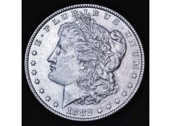 1882 Morgan Silver Dollar BU Uncirculated Full Chest Feathering SUPER! (aye41)