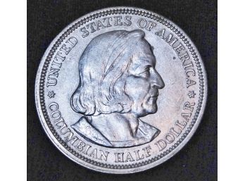 1892 Columbian Expo Commemorative Silver Half Dollar BU UNCIRC (7qag2)