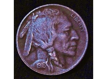 1916 Buffalo Nickel Fine EARLY! BETTER DATE XF  Brown Beauty (5tre3)