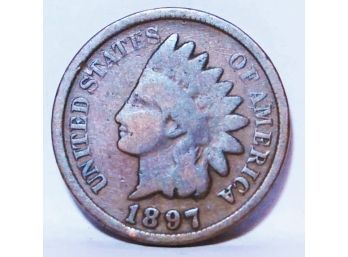 1897 Indian Head Cent / Penny Fine Nice! (84fet)