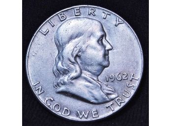 1962-D Franklin Silver Half Dollar SUPER! Uncirc   (cf3)