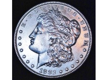 1882-O Morgan Silver Dollar BU Uncirculated FULL Chest Feathering SUPER! (vp72)