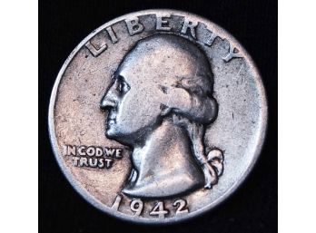 1942 Washington Silver Quarter  (ches7)