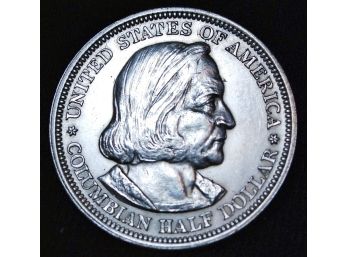 1893 Columbian Expo Commemorative Silver Half Dollar BU UNCIRC (7agh5)