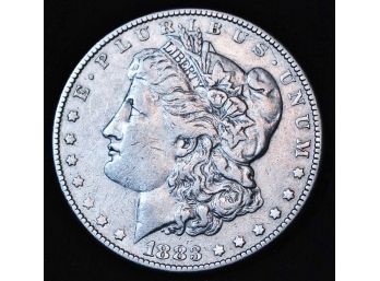 1883 Morgan Silver Dollar XF / AU Lightly Uncirculated! NICE! (2far5)