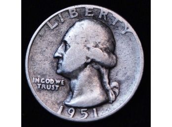 1951-D Washington Silver Quarter  (api39)