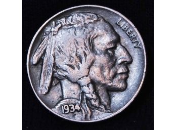1934 Buffalo Nickel XF PLUS FULL HORN Superb Coin!  (1opm6)