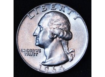 1964-D Washington Silver Quarter BU NICE!! (sas24)