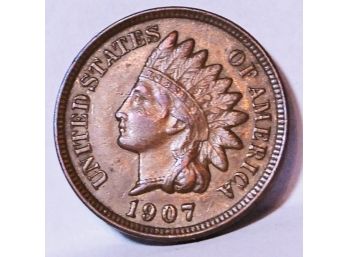 1907 Indian Head Cent / Penny XF Full Liberty / Diamonds (2bbc4)