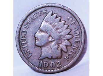 1902 Indian Head Cent / Penny Fine  (82wes)