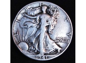 1941  Walking Liberty Silver Half Dollar  (3axs)