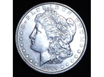 1889  Morgan Silver Dollar Uncirculated  / Closely Circulated (7cdx2)