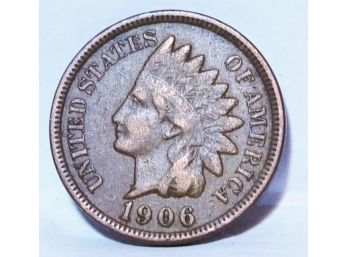 1906 Indian Head Cent / Penny VF  (6cab8)