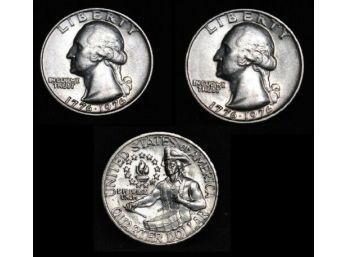 2  1976 US Washington Bicentennial Quarters DRUMMER BOY Uncir Flashy BU (3Lmn8)