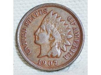 1907 Indian Head Cent Penny XF (4rth5)