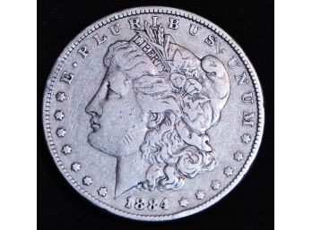 1884 Morgan Silver Dollar (2xbc5)