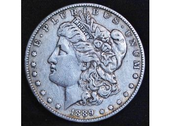 1889  Morgan Silver Dollar Cleaned  (5mtg3)